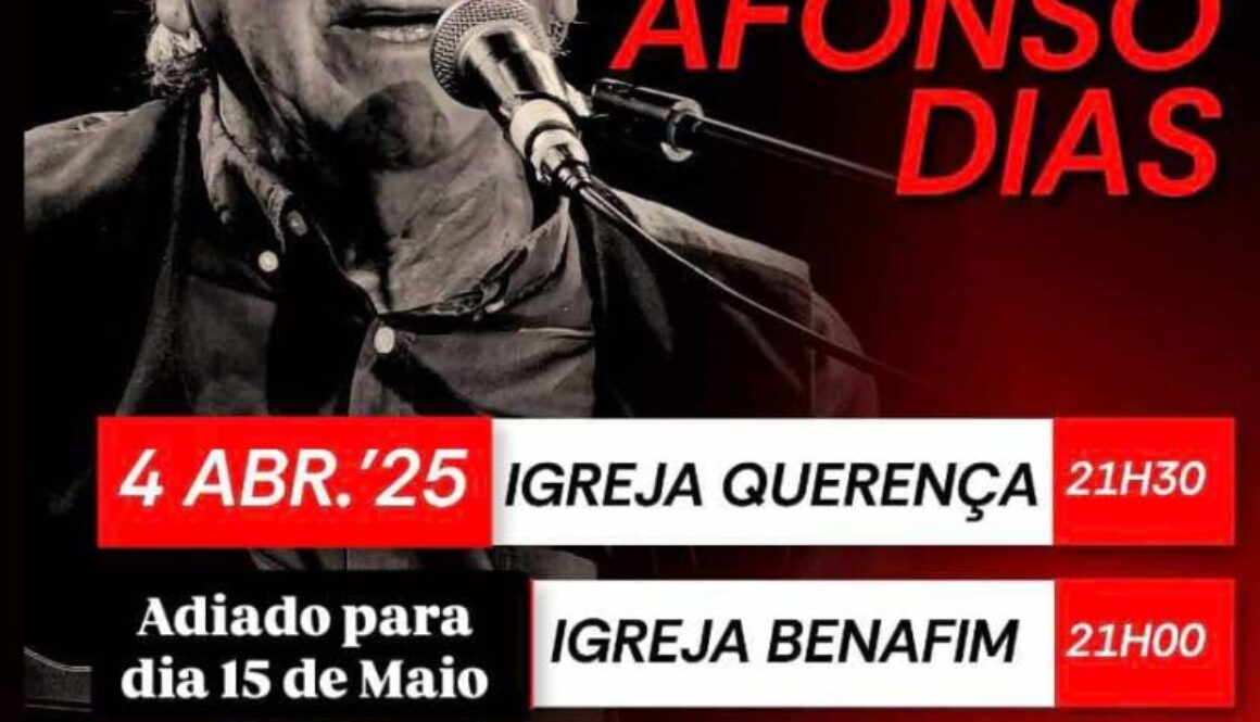 Concertos, nas Igrejas de Querença, Tôr e Benafim, com o artista Afonso Dias